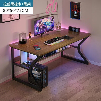 Simple Desktop Computer Desks Home Bedroom Workbench Gaming Tables Office Furniture Student Study Writing Desk and Chair Set E C