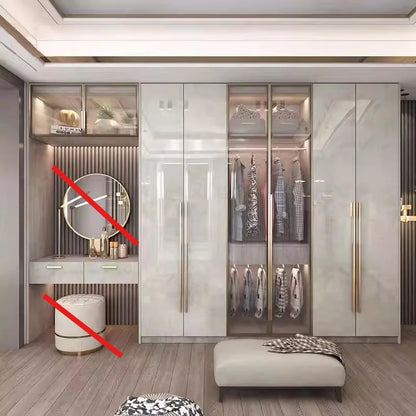 Support Storage Wardrobes Glass Door Shelves Organizers Luxury Wardrobe Bedroom Storage ClothesCupboard Armoires home Furniture - Kimlud
