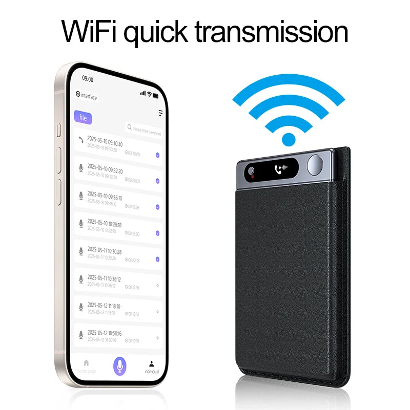 Smart AI Recording Device with WiFi Quick Charge Large Memory Noise Reduction Function Portable Voice Activated Dictaphone