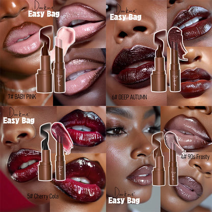 Tapered Tip Matte Lip Liner Pencil & Pearlescent Lipstick Set Long Lasting Waterproof Sparkling Professional Lip Makeup...