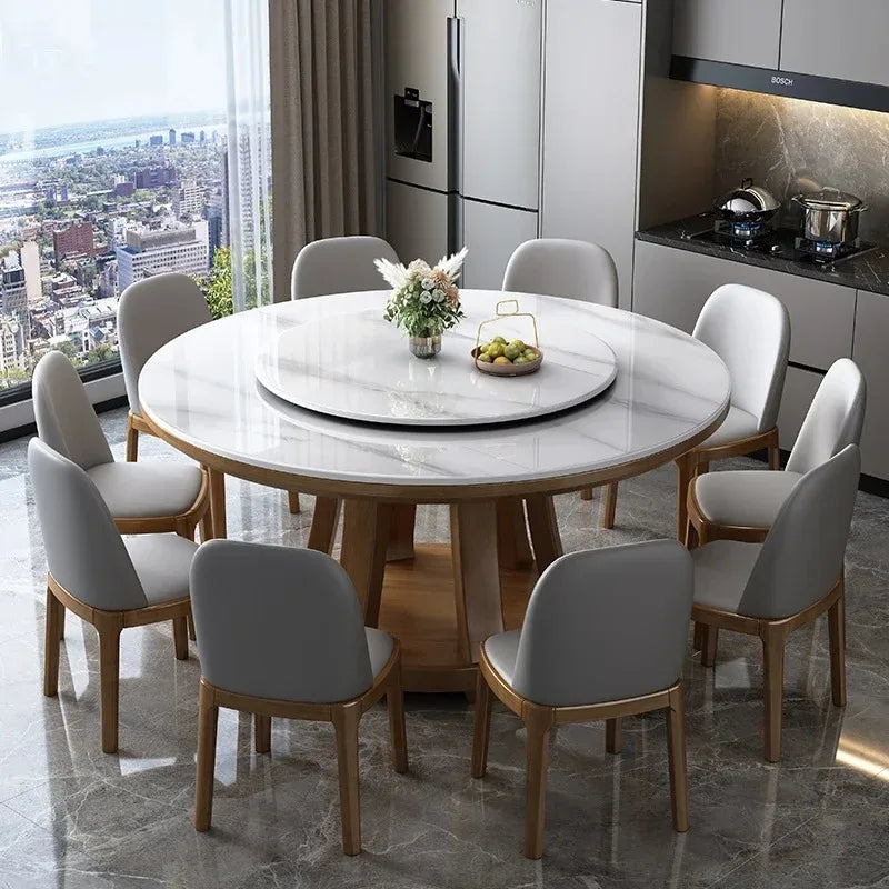 Marble Round Dining Table Nordic Luxury Style Minimalist Modern Dining Table Legs Space Savers Mesa Comedor Home Furniture - Kimlud