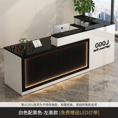 Simple Salon Luxury Reception Desk Decorations Custom Reception Desk Beauty Mostrador Recepción Commercial Office...