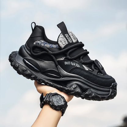 Thick Sole Heightened Comfortable Breathable Sports Shoes 2025 Autumn  New Men's Casual Footwear Mesh Anti Slip Running Sneakers