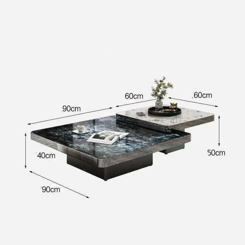 Fashion Corner Coffee Tables Metal Marble Entryways Floor Coffee Table Big Designer Muebles Para El Hogar Living Room Furniture