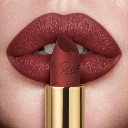 Matte velvet mist lipstick, waterproof and sweat-proof with easy color application, portable lip gloss perfect makeup look