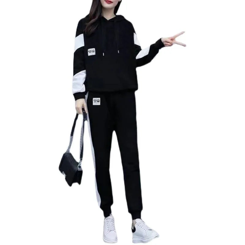Plus Size Casual Sportswear Set 200 Pounds Large Women's Fashionable Loose Two-Piece Suit Spring Autumn New Arrival |...