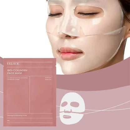 1/5/10PCs Bio Collagen Face Mask Shrink Pores Deep Hydrating Overnight Mask Moisturizing Refreshing Brightening Face...