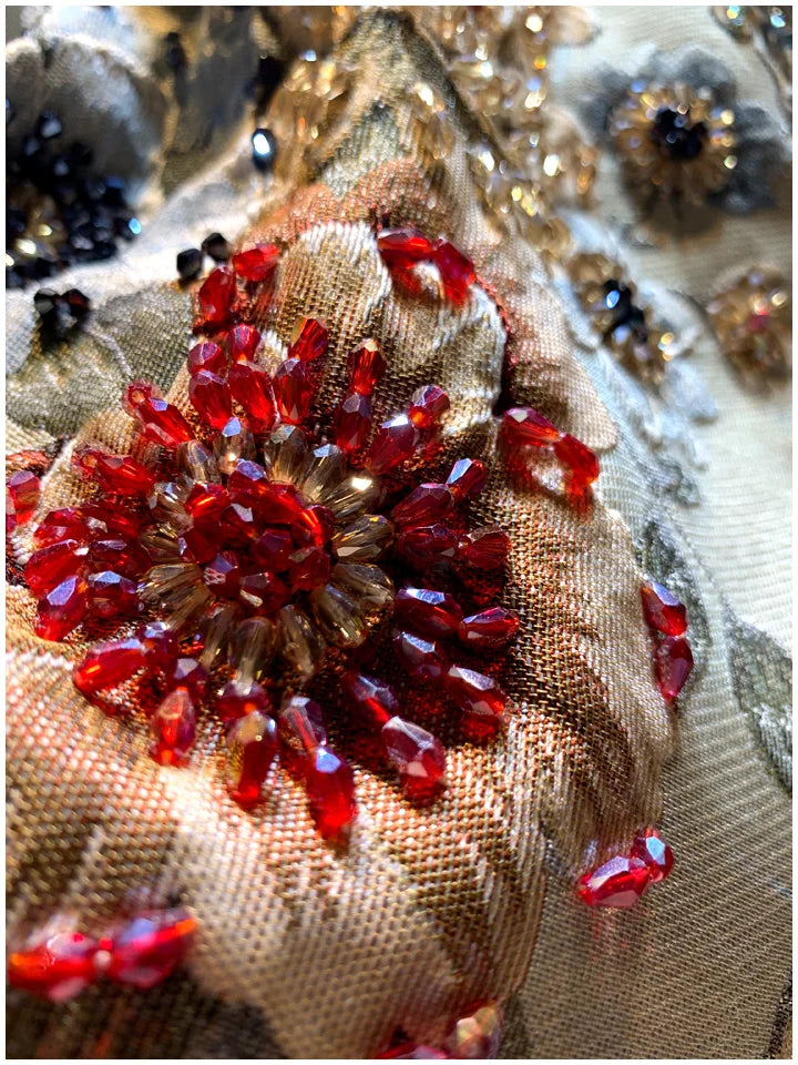 Vintage Embroidery Heavy Rhinestone Trench Coat for Women 2024 Spring Autumn New Fashion Luxury Long Sleeve Elegant Loose Coats