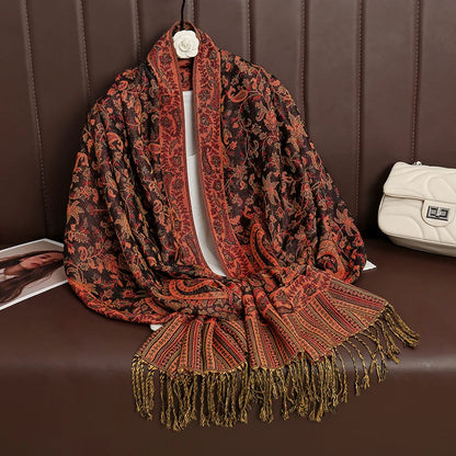 Luxury Brand Autumn Cashmere Pashmina Shawl Lady Wrap Warm Winter Scarves Design Print Female Foulard Cotton Stoles...