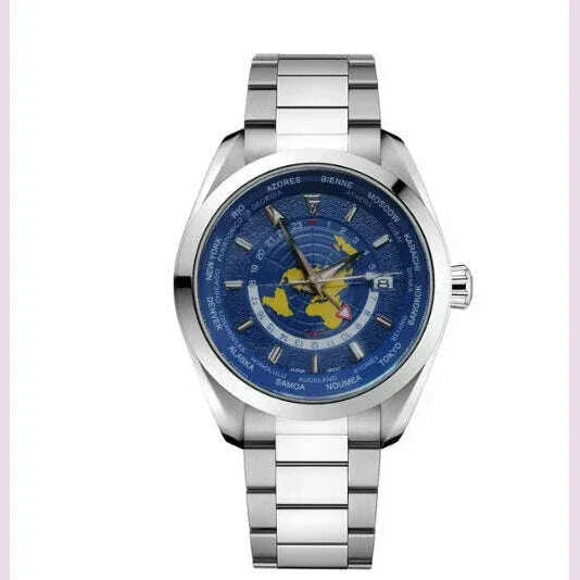 PAGANI DESIGN Mens Watch 2024 New Sapphire Mirror Stainless Steel NH34 Movt Mechanical Wristwatch for Man Multi-time zone Reloj