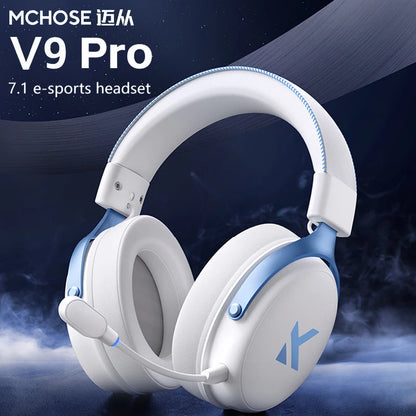 Mchose V9 Pro E-Sports Gaming Headphone Bluetooth Tri-Mode Wireless 7.1 Noise Reduction Moving Coil Low Latency Mic Headphone