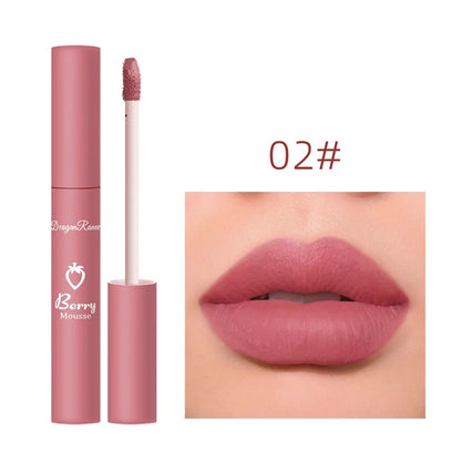12 Colors Liquid Lipstick Nude Matte Sexy Waterproof Long Lasting Lip Gloss Moisturizing Velvet Non-stick Cup Lip Glaze Makeup