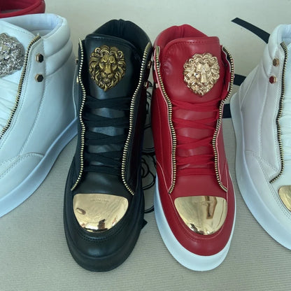Zip decoration casual sneaker designer shoes for man luxury brand trainers running shoes high top sports casual ankle boots men - Kimlud