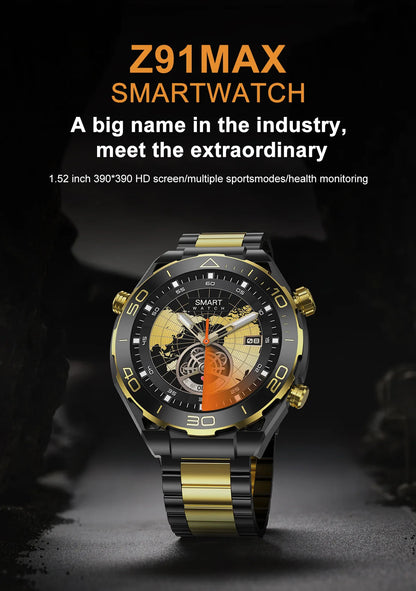 New Z91PROMAX smartwatch, Bluetooth call, heart rate, blood pressure, sleep monitoring information to remind exercise
