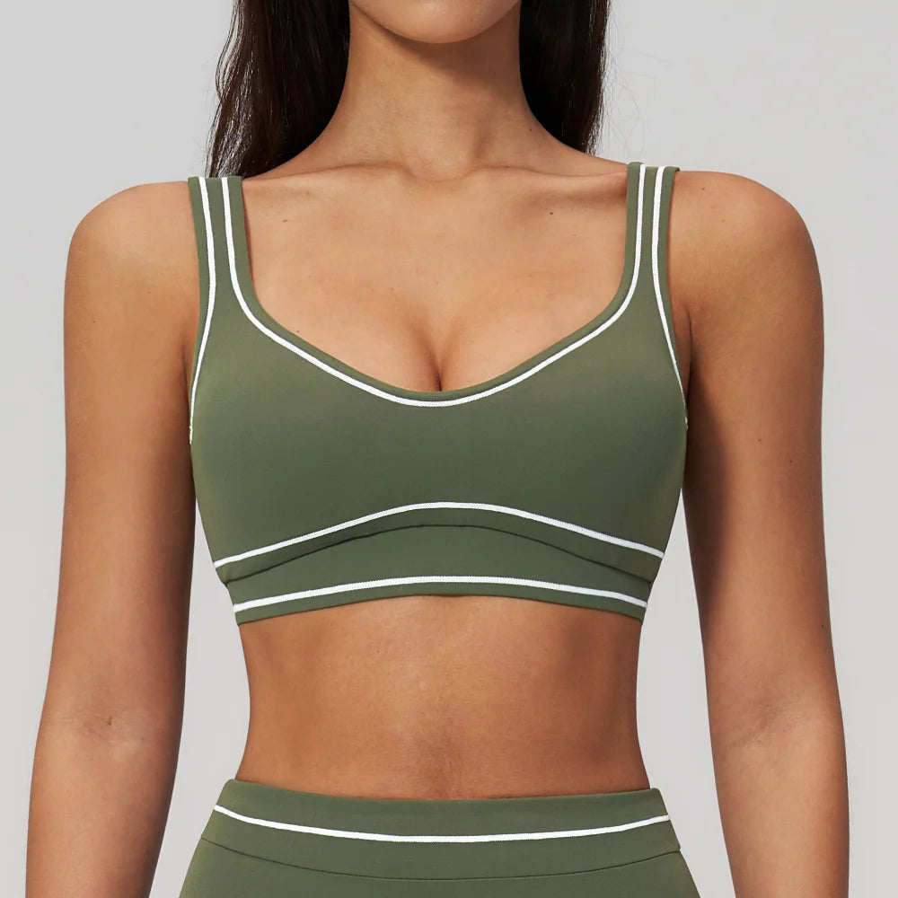 Sexy Sports Bra Women Yoga Bra Elastic Shockproof Running Top Gym Workout Push Up Sports Underwear Backless Breathable...