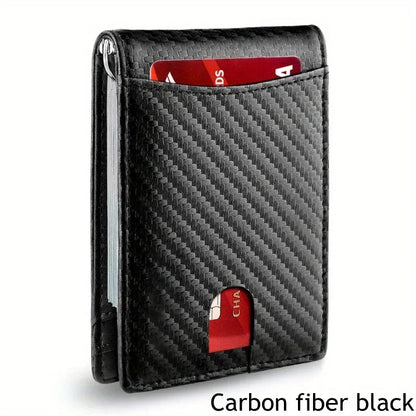 Rfid Carbon Fiber Luxury Men Wallets Money Bag Slim Thin Man Card Holder Wallet for Men Small Short Purse Male Vallet Billfold