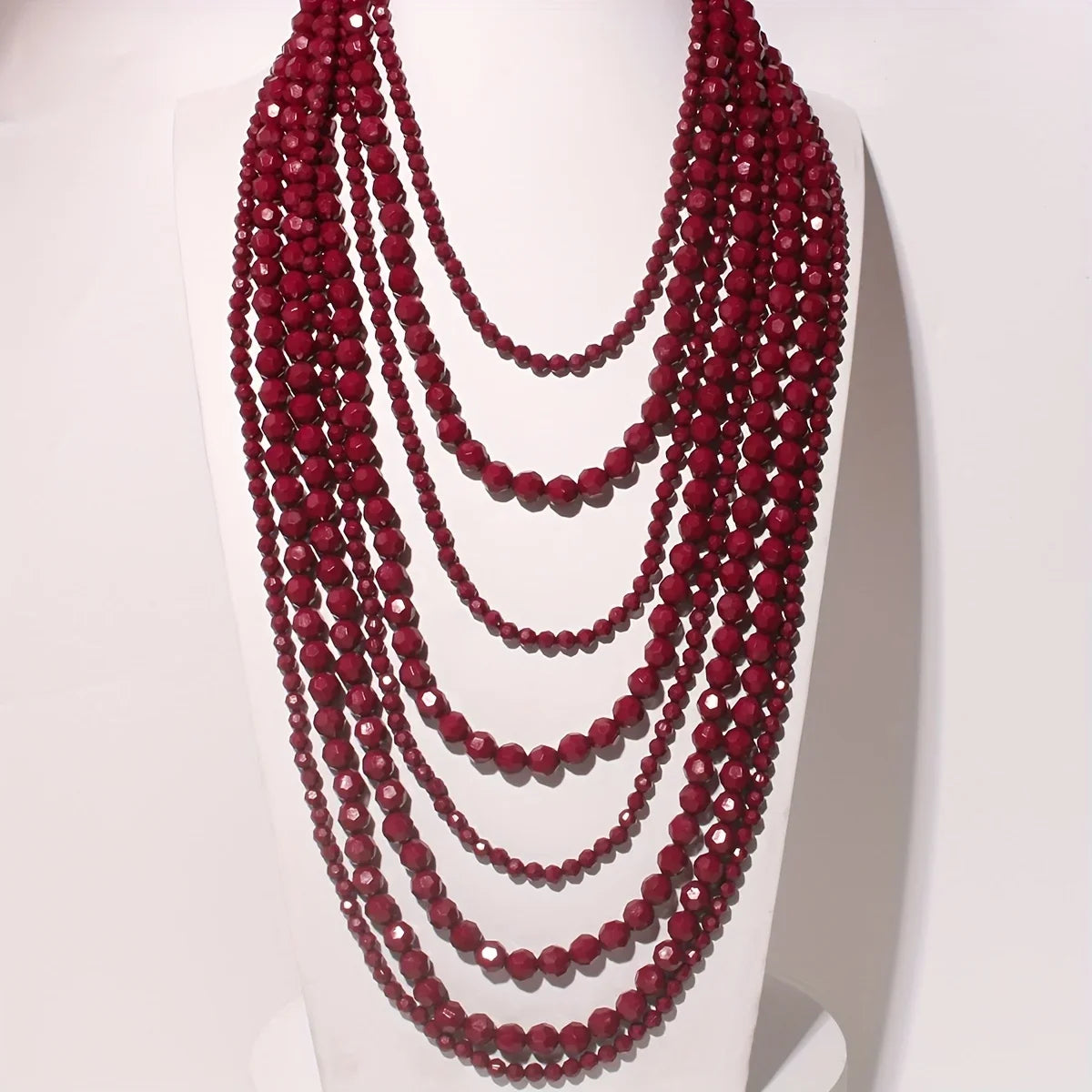 Multi-Layer Bohemian Style Black Beaded Necklace for Women Fashionable Personality Cross-Border Jewelry Accessory |...