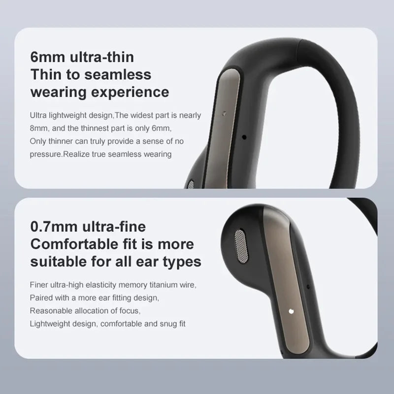 Smart AI Translation Headset True Wireless Sports Long-lasting Bluetooth Headset Stereo Sound Semi-in-ear Air Conduction...
