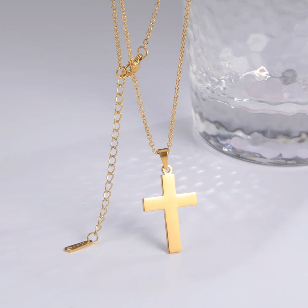 Amaxer Stainless Steel Cross Pendant Choker Necklace For Women Church Dainty Collar Religious Jewelry Gift | Kimlud...