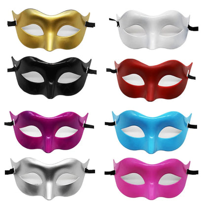 Women Man Sexy Gentleman Masquerade Mask Prom Mask Halloween Party Props Black White Retro Mask Plastic Half Face Cosplay Mask