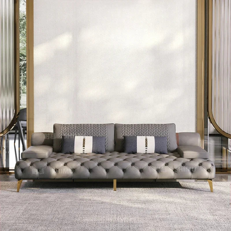 Italian Genuine Leather Sofas Sectional Modern Luxry Designer Loveseat Sofa 3 Piece Set Woonkamerbanken Living Room...