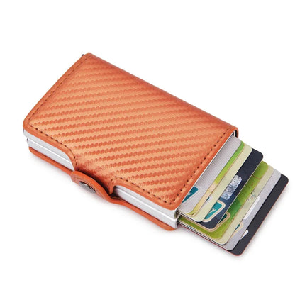 Anti Rfid Carbon Fiber Credit Card Holder Mens 14 Bank Cardholder Case Wallet Metal Minimalist Wallet Money Bag Male Purses