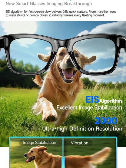 AI Camera Smart AI Translation Glasses 32 Million Pixels Sunglasses Wi-Fi Transfer Noise Reduction HD Photo and Video Anti-shake