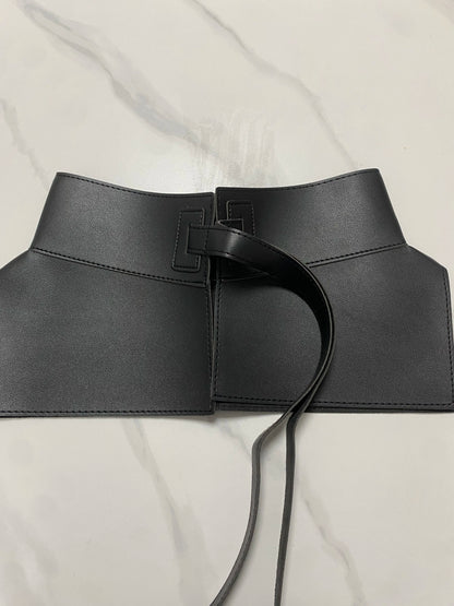 Women's Runway Fashion PU Leather Cummerbunds Female Dress Corsets Waistband Belts Decoration Wide Belt TB1815 | Kimlud...