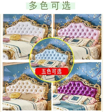 Large Princess Master Bedroom Set Double Villa High Luxury Human Bedroom Set Wooden Sleeping Letti E Mobili Nordic Furniture - Kimlud