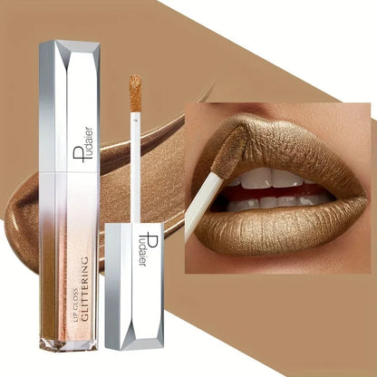 Sparkling Metallic Lip Gloss, Waterproof & Long-Lasting, Matte Lipstick Set, Non-Sticky, Party/Festival Makeup