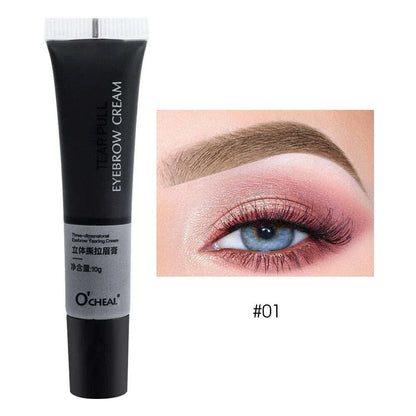 Tearing Eyebrow Gel Makeup Semi-Permanent Waterproof Long Lasting Tattoo Tint Sweatproof  Peel Off Dye Eyebrow Cream Cosmetics