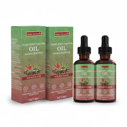 Poke Root Castor Oil for Skin & Hair - Natural Handcrafted Blend, Deep Moisture, Winter Nourishment, Chemical-Free...