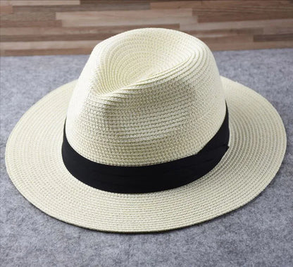 Over Size Straw Paper Sun Hat for Men Big Head  Panama Hats Male Outdoor Fishing Beach Foldable Jazz Top Hat Sunscreen Hats