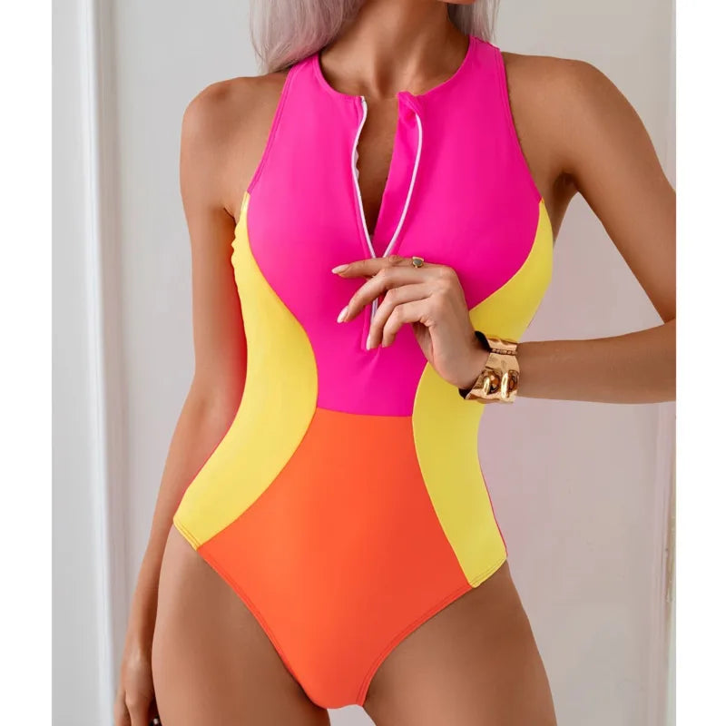 2026 Sexy One Piece Swimsuits Closed Women's Swimwear Sports Surfing For Swimming Wear Body Bathing Suits Beachwear Pool Bather - Kimlud
