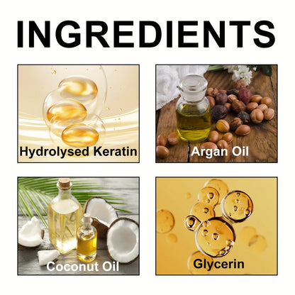 100G 8-Second Keratin Professional Hair Cream Containing Coconut Oil And Glycerin Moisturizing Hair Facial Mask for All...