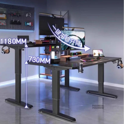 Height-adjustable Electric Computer Desk Office Furniture Bedroom Desktop Gaming E-sports Table Modern Home Office Study Desks Z - Kimlud
