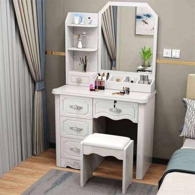 Modern Senior Vanity Table Beauty Classic Bedroom Makeup Vanity Table Storage Nordic tocador de maquillaje Home...