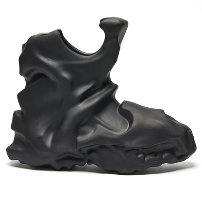 New Black Men Boots Man Design Luxury Brand High Quality Platform Increasing Original Stylish Goth Ankle Punk Rock Knight Boots