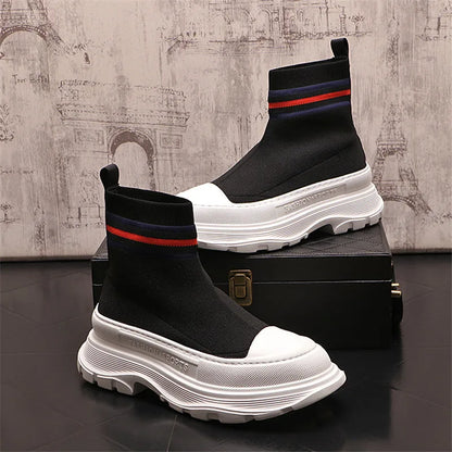Luxury Design Wedding Dress Business Boots Fashion Men Mesh Casual Shoes Lightweight Vulcanize Round Toe Driving Walking Loafers