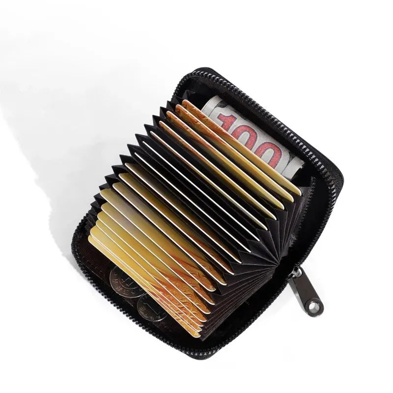 20 Detents Cards Holders PU Business Bank Credit Bus ID Card Holder Cover Coin Pouch Anti Demagnetization Wallets Bag...