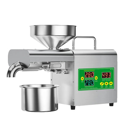 X3S 600W Intelligent Oil Press Machine 220V 110V Stainless Steel Cold And Hot Press 20+ Oil Seeds Real-Time Temperature...