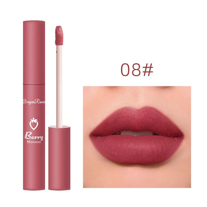 12 Colors Liquid Lipstick Nude Matte Sexy Waterproof Long Lasting Lip Gloss Moisturizing Velvet Non-stick Cup Lip Glaze Makeup