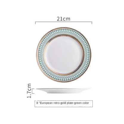 European style ceramic desserts, salad plates, restaurants, light luxury dishes, kitchen utensils - Kimlud