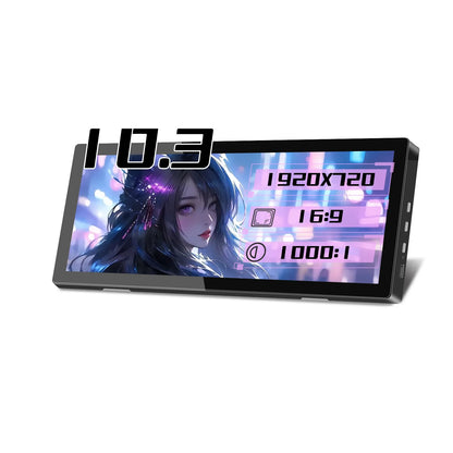 12.3 Inch 1920x720 HD Capacitive Touch Screen Monitor Portable LCD Display with HDMI Input for PC Laptop Industrial Equipment - Kimlud