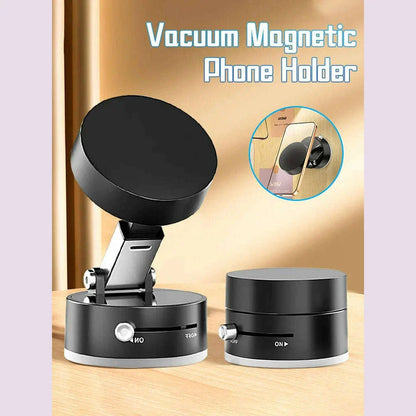 Mini Vacuum Magnetic Suction Cup Holder Car Glass Vacuum Double Sided Magnetic Holder For Iphone Android Smartphone