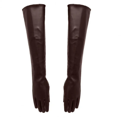 Full Finger Gloves Windproof Dress Gloves Faux Leather Long Arm Gloves Costume Gloves For Dating Gifts