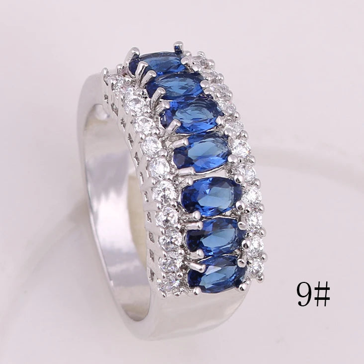 LXOEN 2022 Classic Semi-precious Stone Stud Earrings for Women Silver Color Round Studs Ear Jewelry brinco Gift bijoux