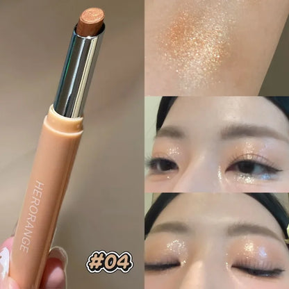 Punk Purple Glitter Eyeshadow Stick Pearlescent Highlight Shadow Stick Waterproof Lasting Shimmer Metallic Eyeshadow...