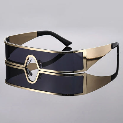 High-end Cyberpunk Style Men's Glasses, Fashionable Design with Future Tech Narrow Frames, Suitable for Parties and...
