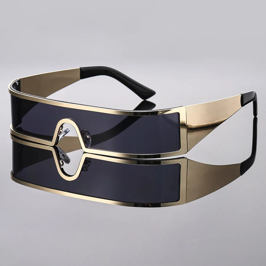 High-end Cyberpunk Style Men's Glasses, Fashionable Design with Future Tech Narrow Frames, Suitable for Parties and...